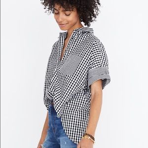 Gingham pattern button up